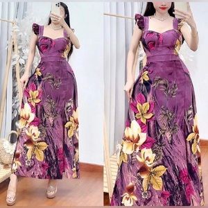 NWT- VIETNAM PADDED RUFFLE SLEEVE DRESS